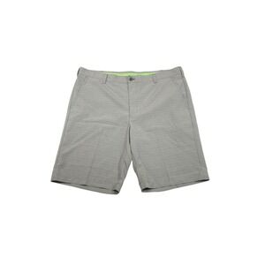 IZOD Shorts Mens 38 Gray Athletic Golf Breathable Zip Pockets 10 Inseam